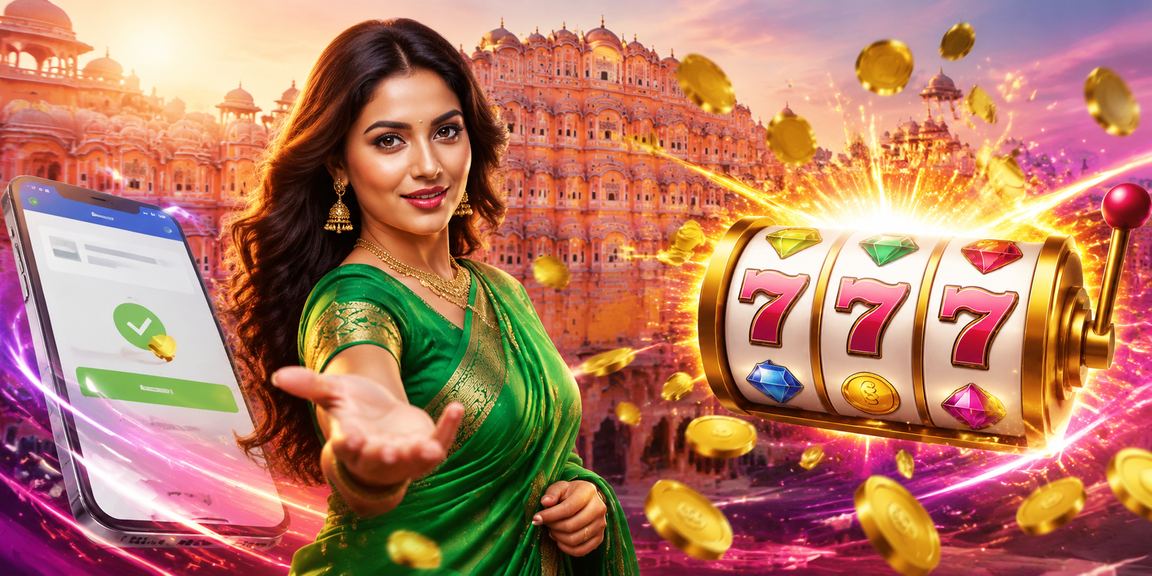 Screenshot of d17 slot game with Jaipur palace backdrop